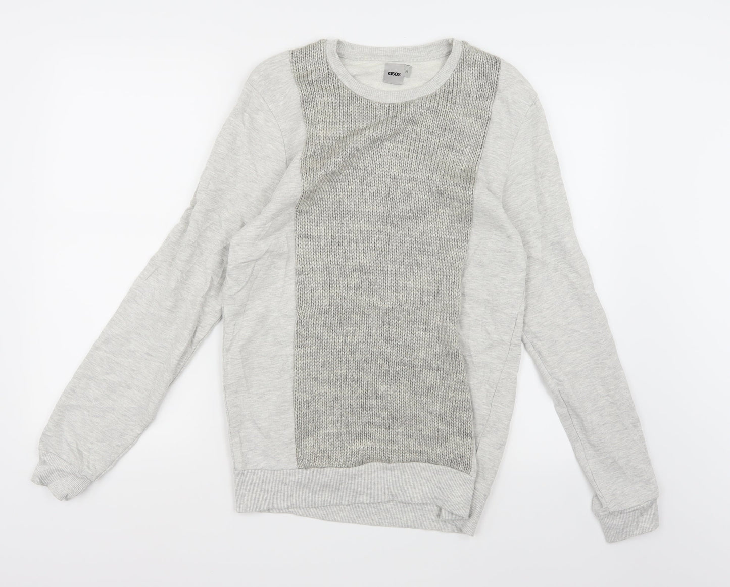 Mens UK Size M ASOS Grey Pullover Sweatshirt