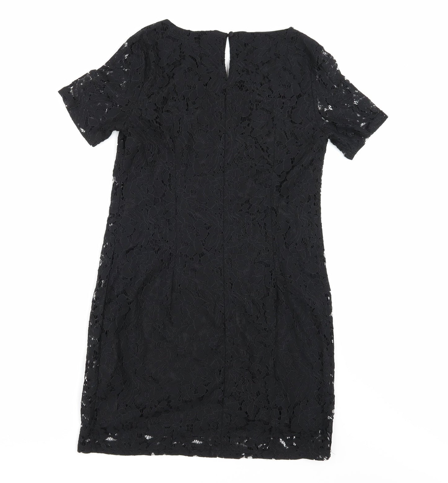 Dorothy Perkins Womens Black Floral  A-Line  Size 6