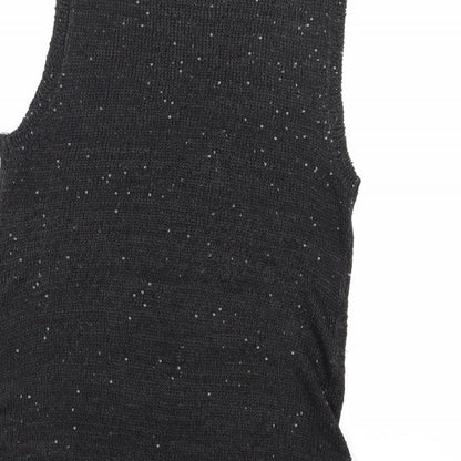 Womens UK Size 10 Preworn Black Basic Tank