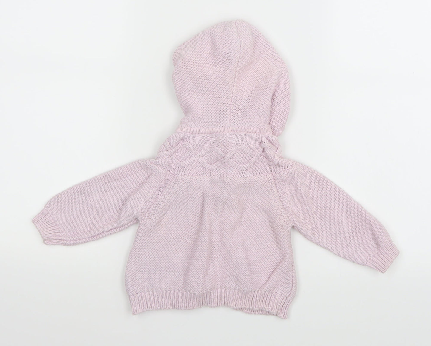 Debenhams Girls Pink  Knit Cardigan Jumper Size 3-6 Months