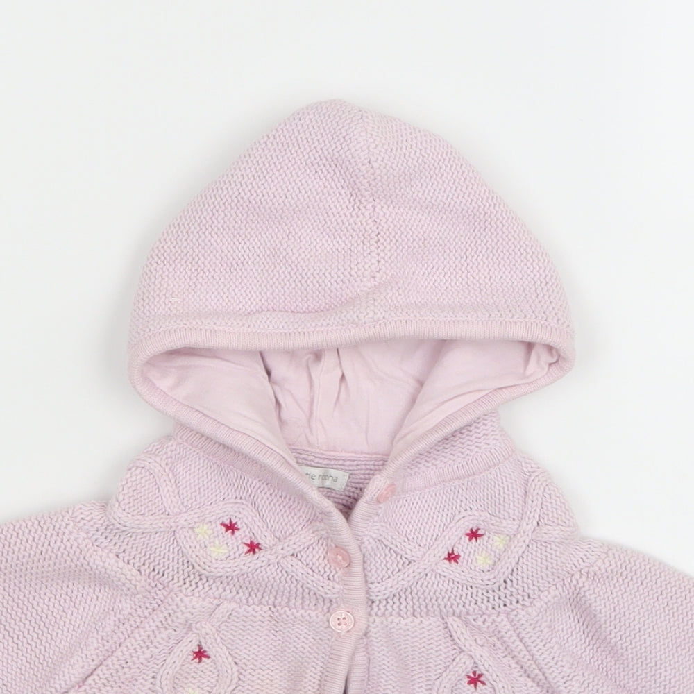 Debenhams Girls Pink  Knit Cardigan Jumper Size 3-6 Months