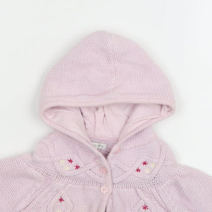 Debenhams Girls Pink  Knit Cardigan Jumper Size 3-6 Months
