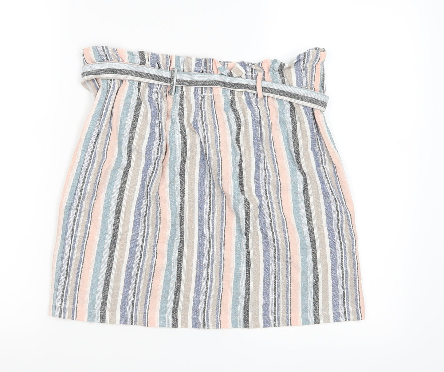 New Look Womens Multicoloured Striped  A-Line Skirt Size 8