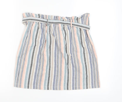 New Look Womens Multicoloured Striped  A-Line Skirt Size 8