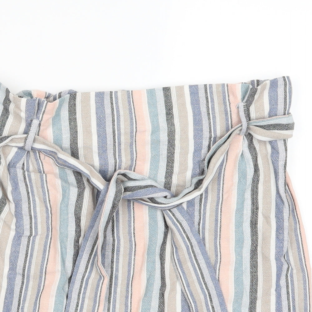 New Look Womens Multicoloured Striped  A-Line Skirt Size 8