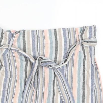 New Look Womens Multicoloured Striped  A-Line Skirt Size 8