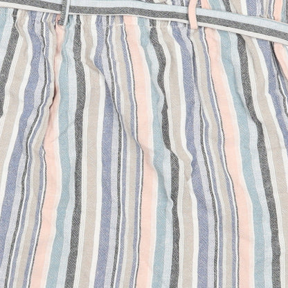New Look Womens Multicoloured Striped  A-Line Skirt Size 8