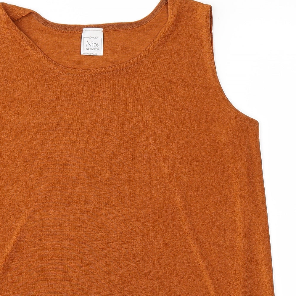 NICE Womens Brown   Basic Tank Size M