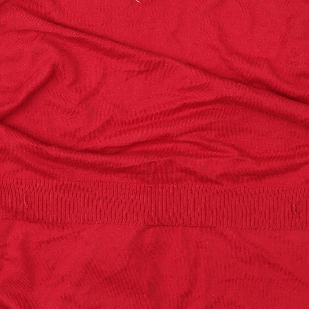 Xanaka Womens Red   Cardigan Jumper Size L