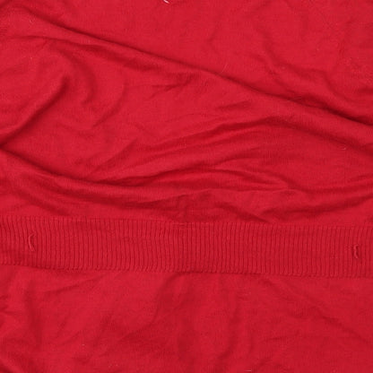 Xanaka Womens Red   Cardigan Jumper Size L