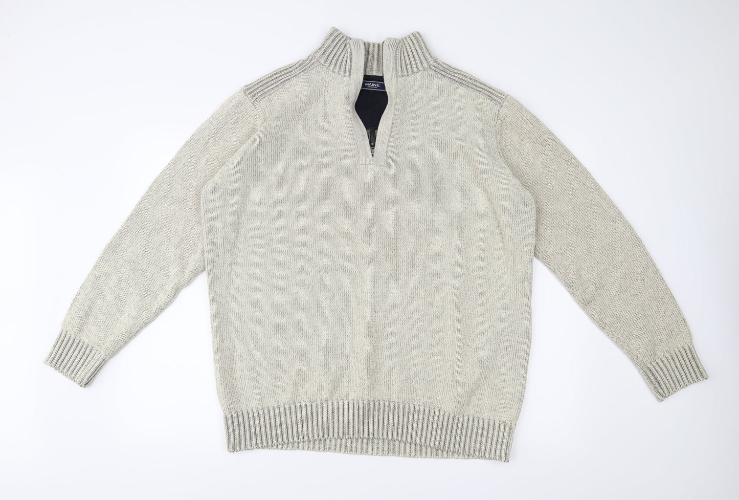 Maine New England Mens Beige   Pullover Jumper Size XL