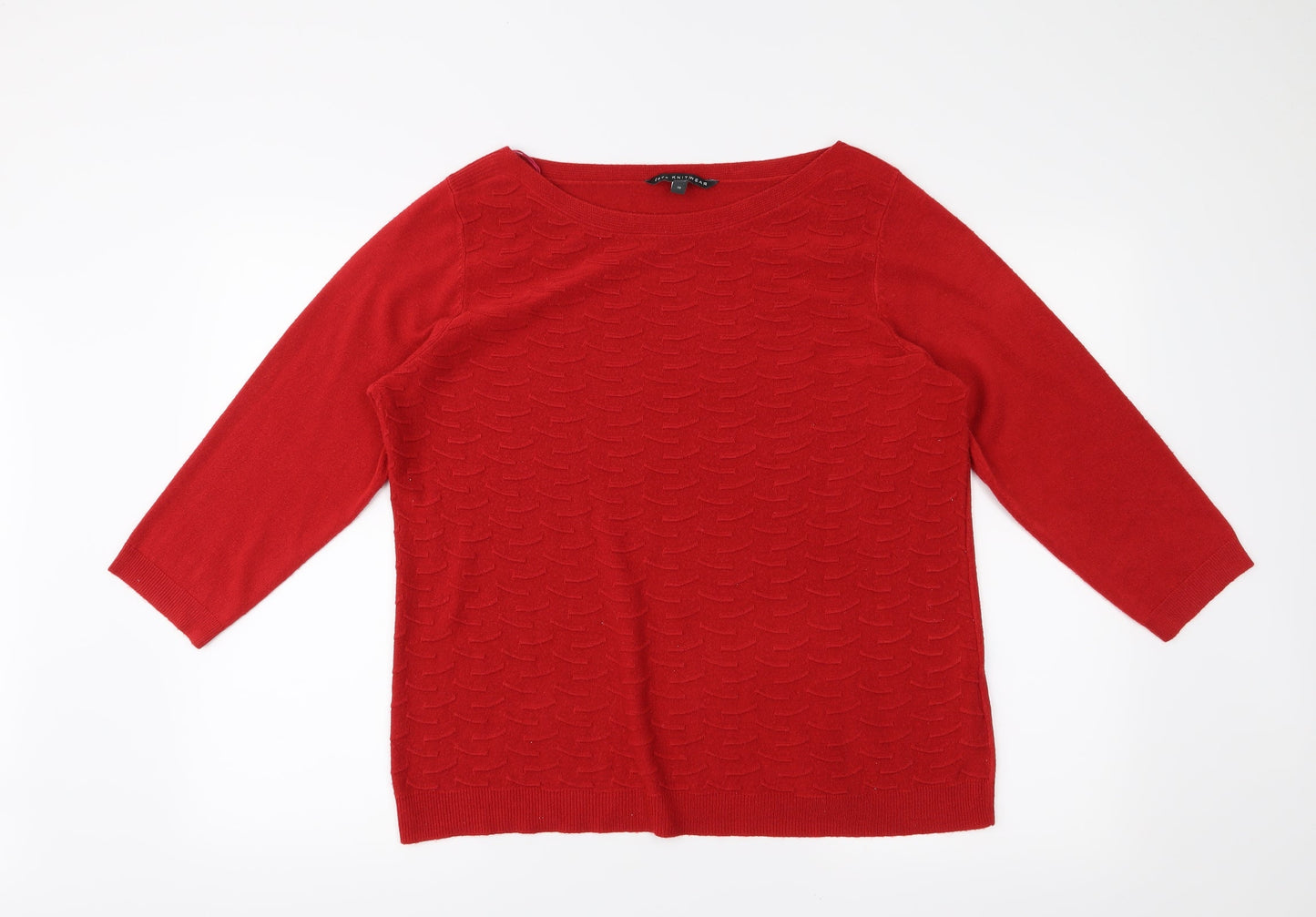 Love knitwear Womens Red   Pullover Jumper Size 16