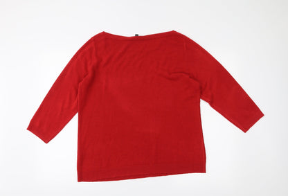 Love knitwear Womens Red   Pullover Jumper Size 16