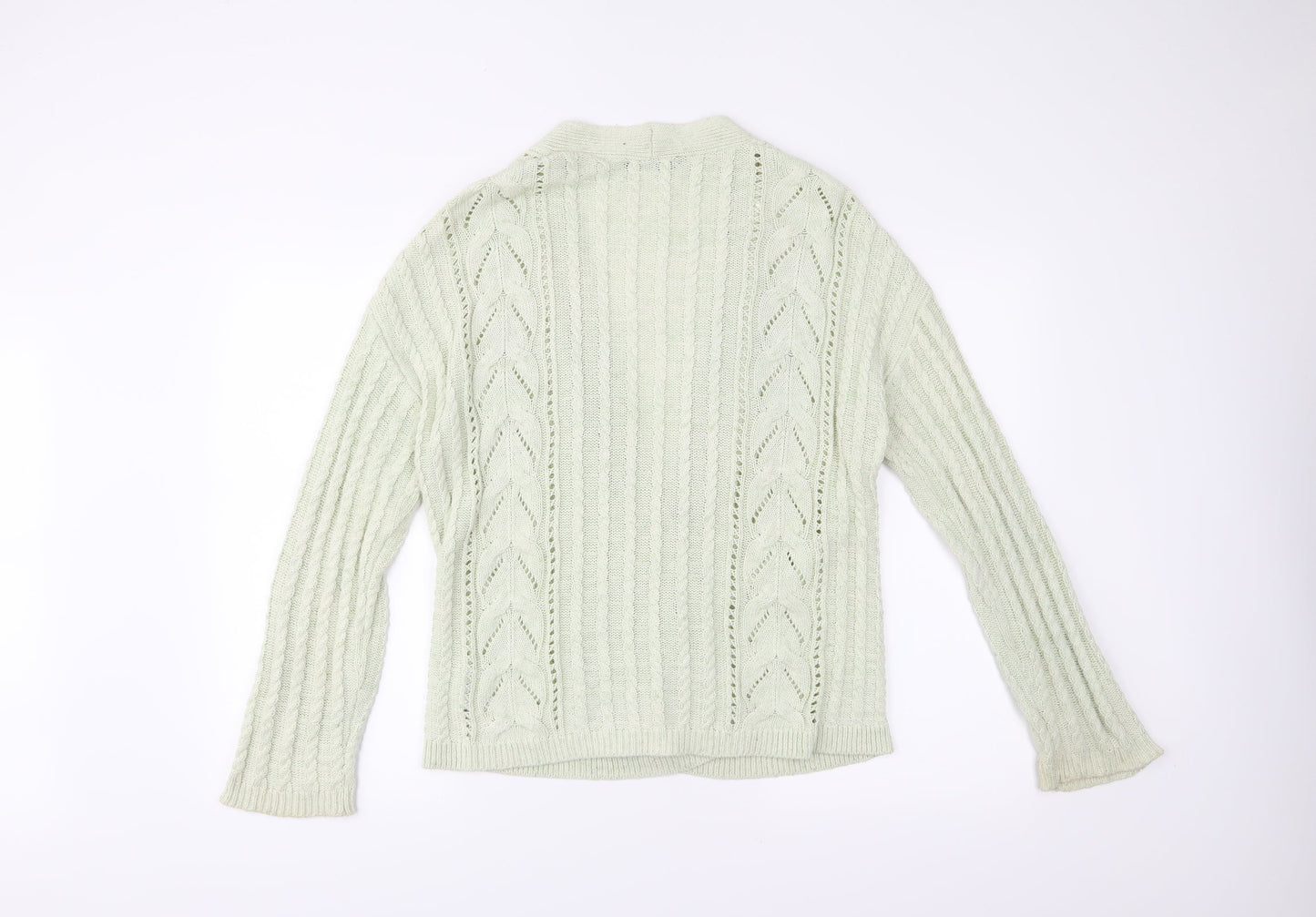 M&S Womens Green   Cardigan Jumper Size 14