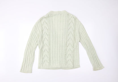 M&S Womens Green   Cardigan Jumper Size 14