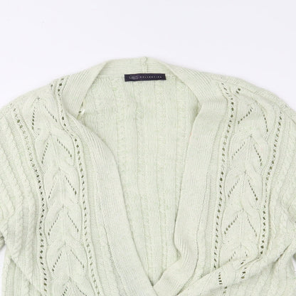 M&S Womens Green   Cardigan Jumper Size 14