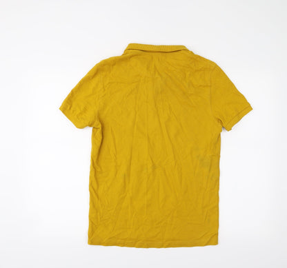 Pier One Mens Yellow    Polo Size M