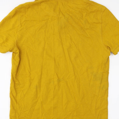 Pier One Mens Yellow    Polo Size M