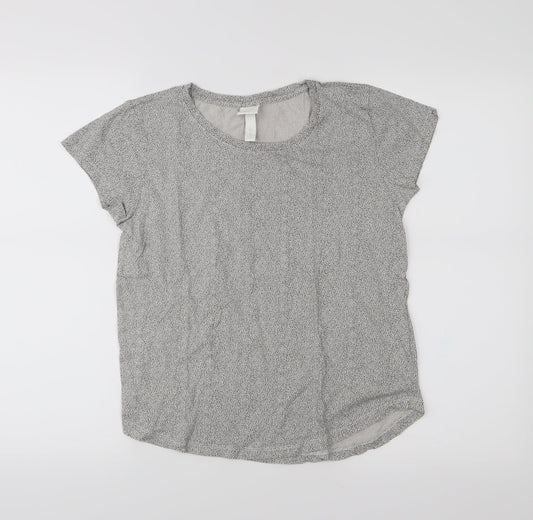 Womens UK Size XS H&M Grey Basic T-Shirt
