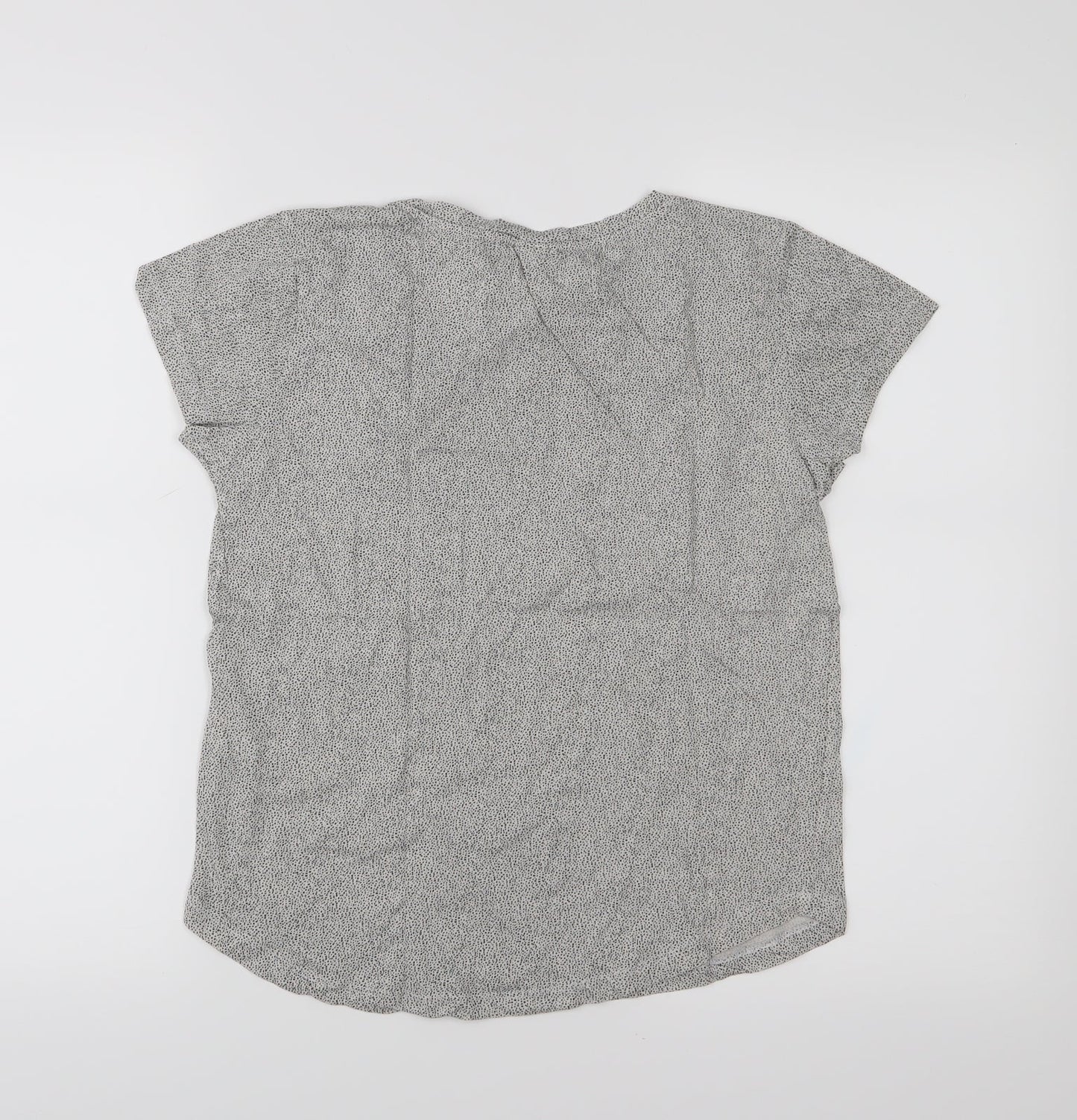 Womens UK Size XS H&M Grey Basic T-Shirt