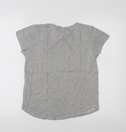 Womens UK Size XS H&M Grey Basic T-Shirt