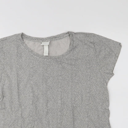 Womens UK Size XS H&M Grey Basic T-Shirt