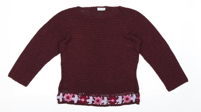 Soon Womens Purple   Pullover Jumper Size 10