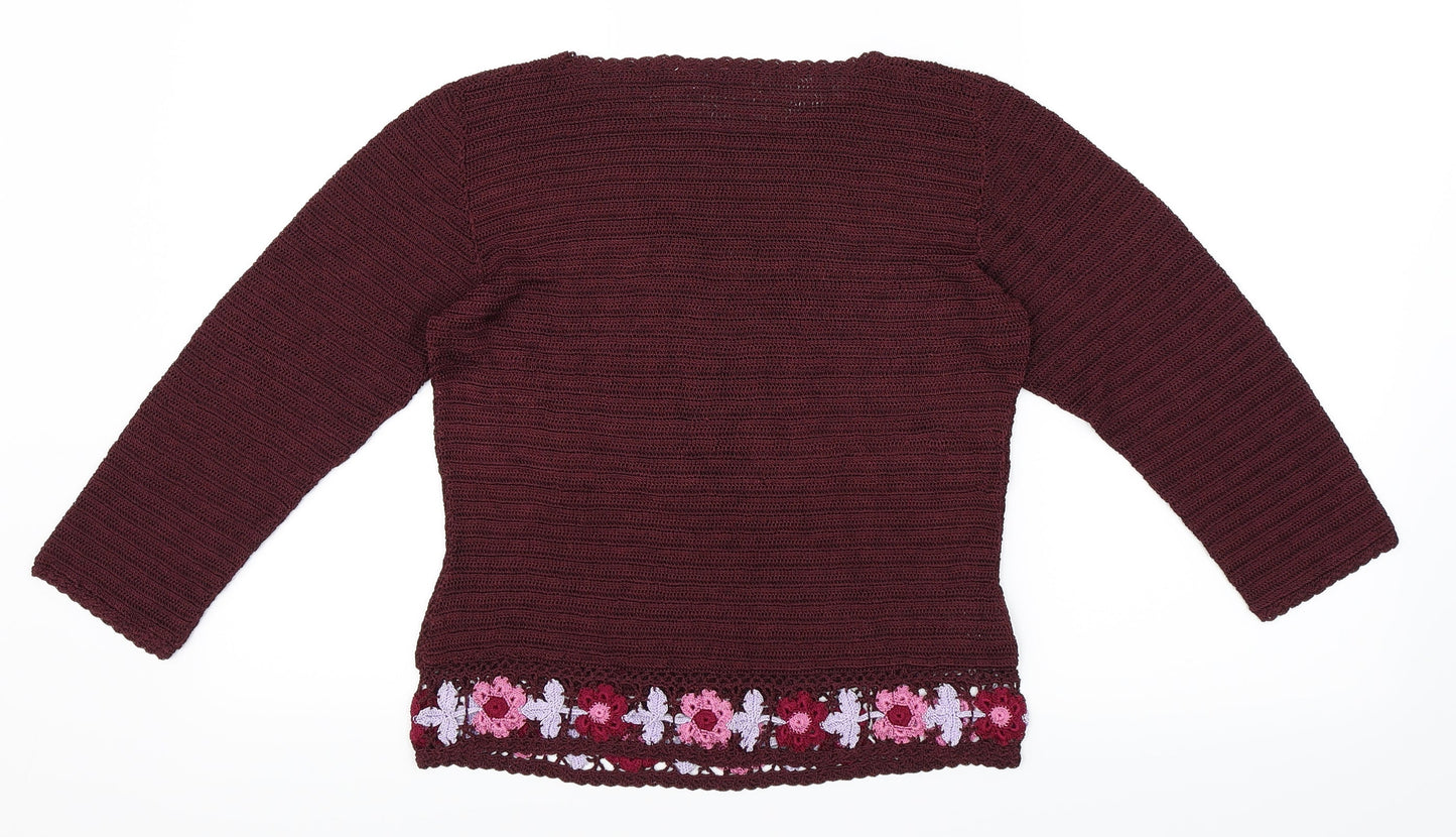 Soon Womens Purple   Pullover Jumper Size 10