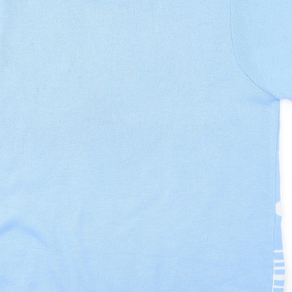 Pare & Natural Womens Blue Floral  Pullover Jumper Size S