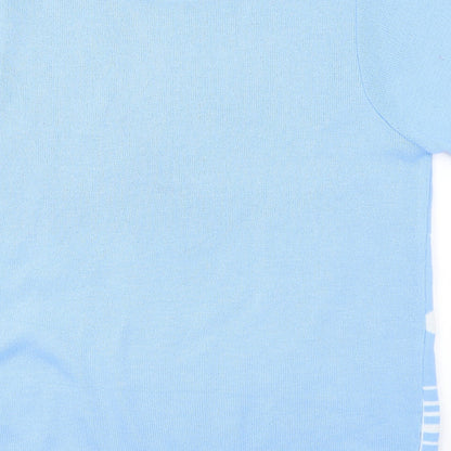 Pare & Natural Womens Blue Floral  Pullover Jumper Size S