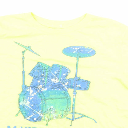 Gap Boys Yellow   Basic T-Shirt Size 8 Years  - graphic neon