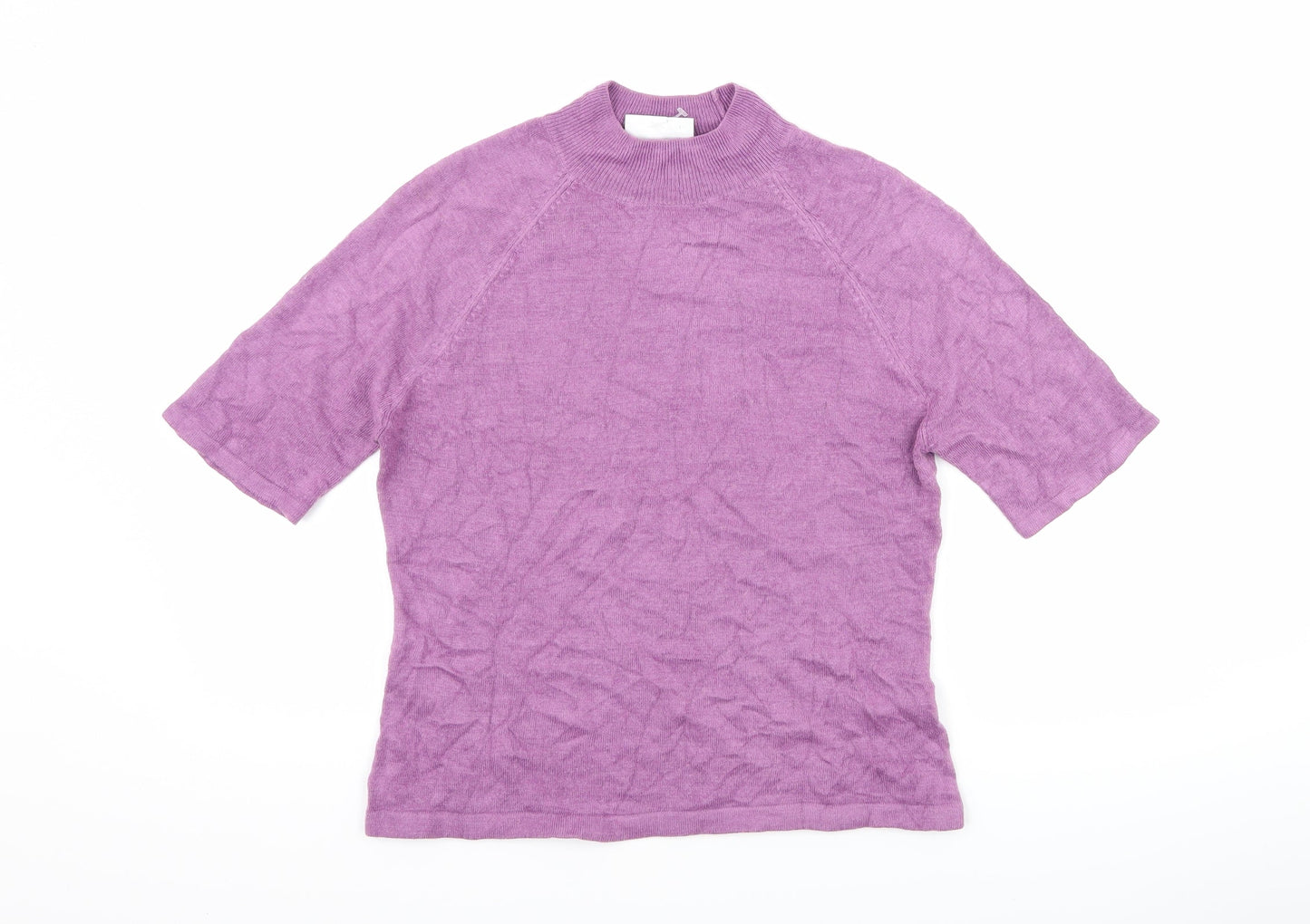 Womens UK Size 12 BHS Purple Basic T-Shirt