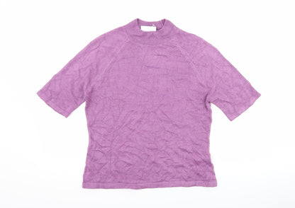 Womens UK Size 12 BHS Purple Basic T-Shirt