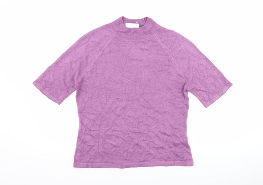 Womens UK Size 12 BHS Purple Basic T-Shirt