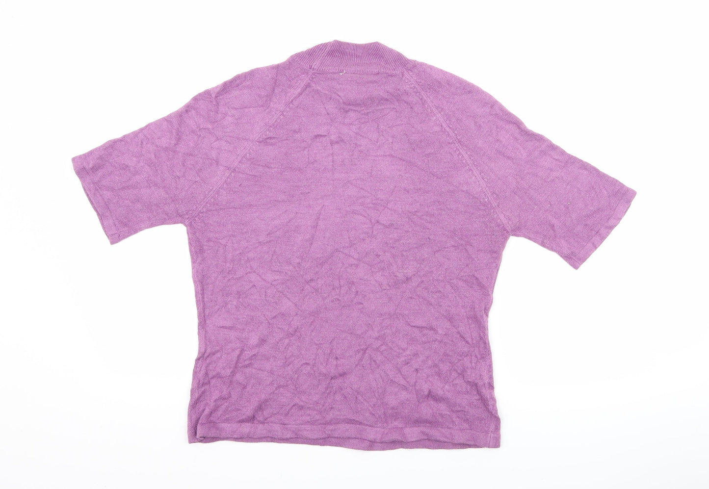 Womens UK Size 12 BHS Purple Basic T-Shirt