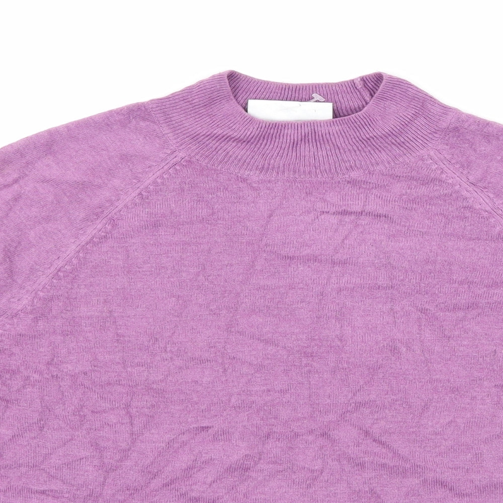 Womens UK Size 12 BHS Purple Basic T-Shirt