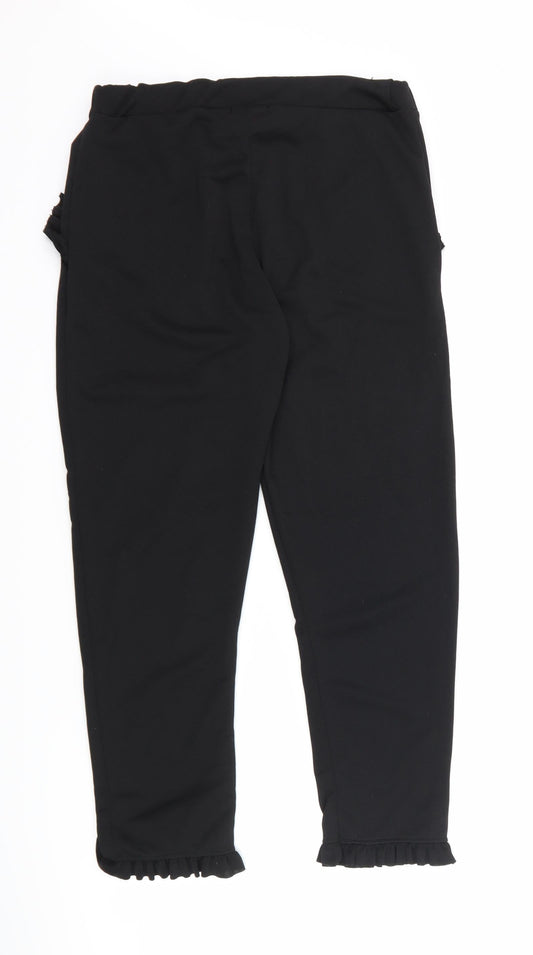Womens UK Size 12 Missi London Regular Fit  Black Trousers
