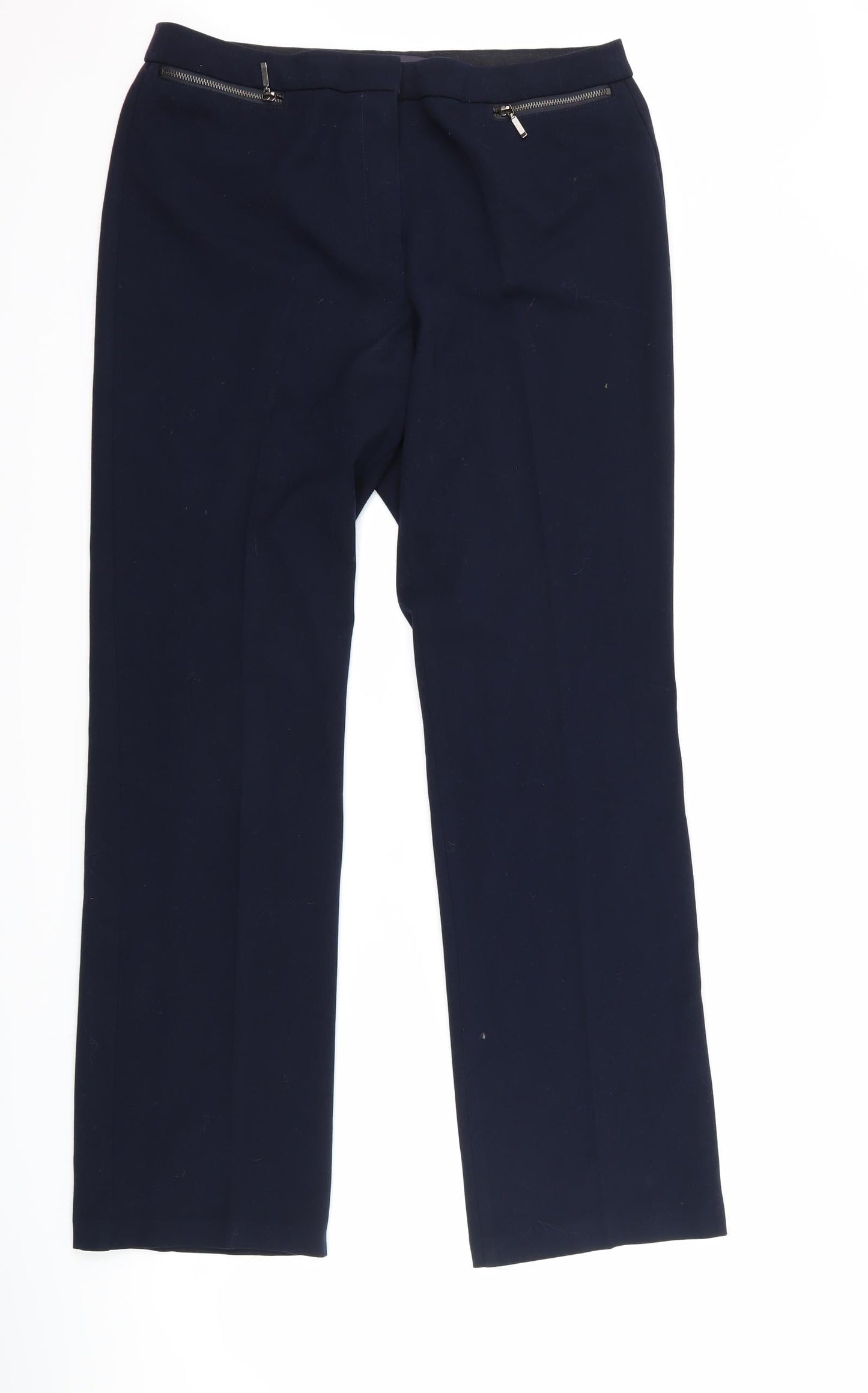 Womens UK Size 12 Marks and Spencer Regular Fit  Blue Trousers