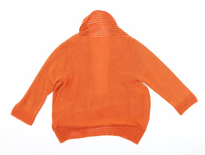 Soon Womens Orange   Cardigan Jumper Size M