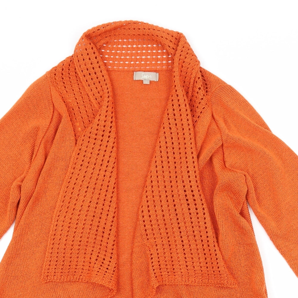 Soon Womens Orange   Cardigan Jumper Size M
