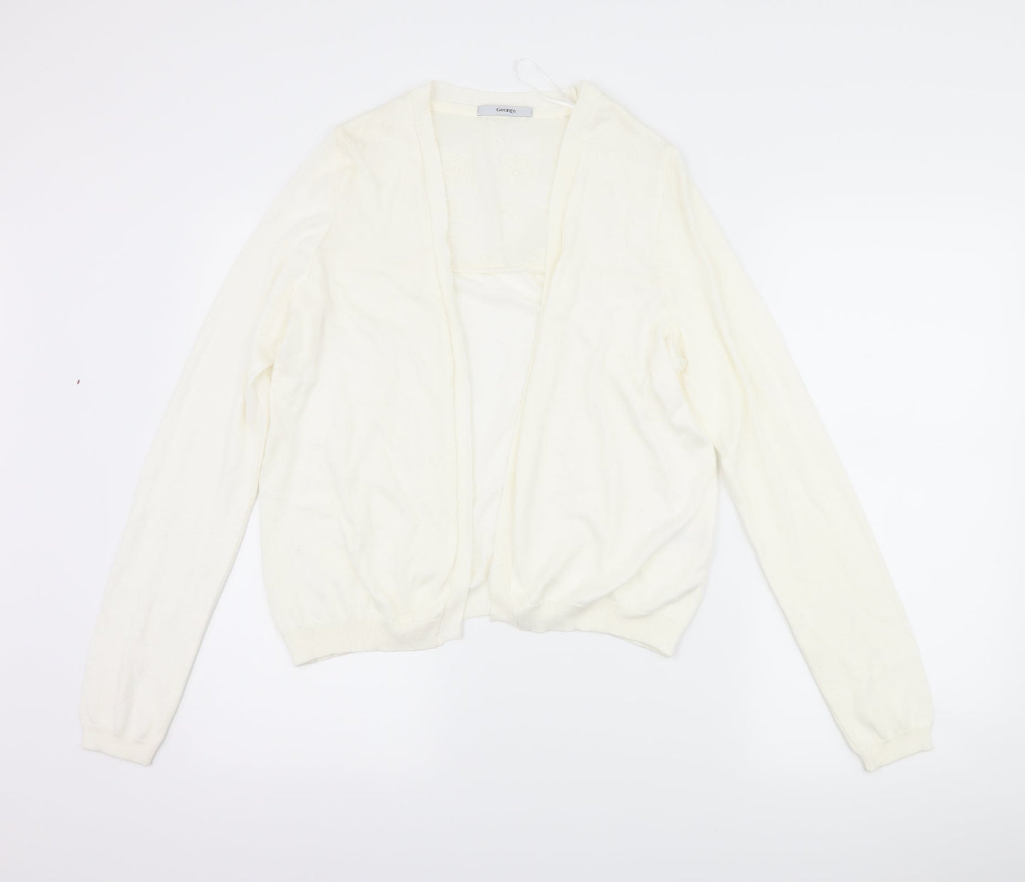 George Womens Ivory Floral  Cardigan Jumper Size 14