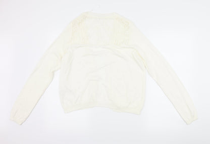 George Womens Ivory Floral  Cardigan Jumper Size 14