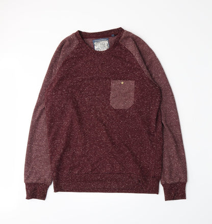 Twisted Soul Mens Red  Knit Pullover Jumper Size M