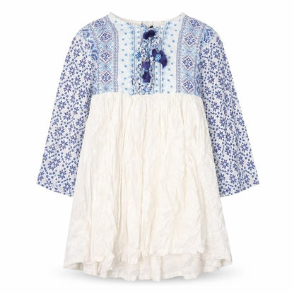 Tarzz Womens Blue Geometric  A-Line  Size XS