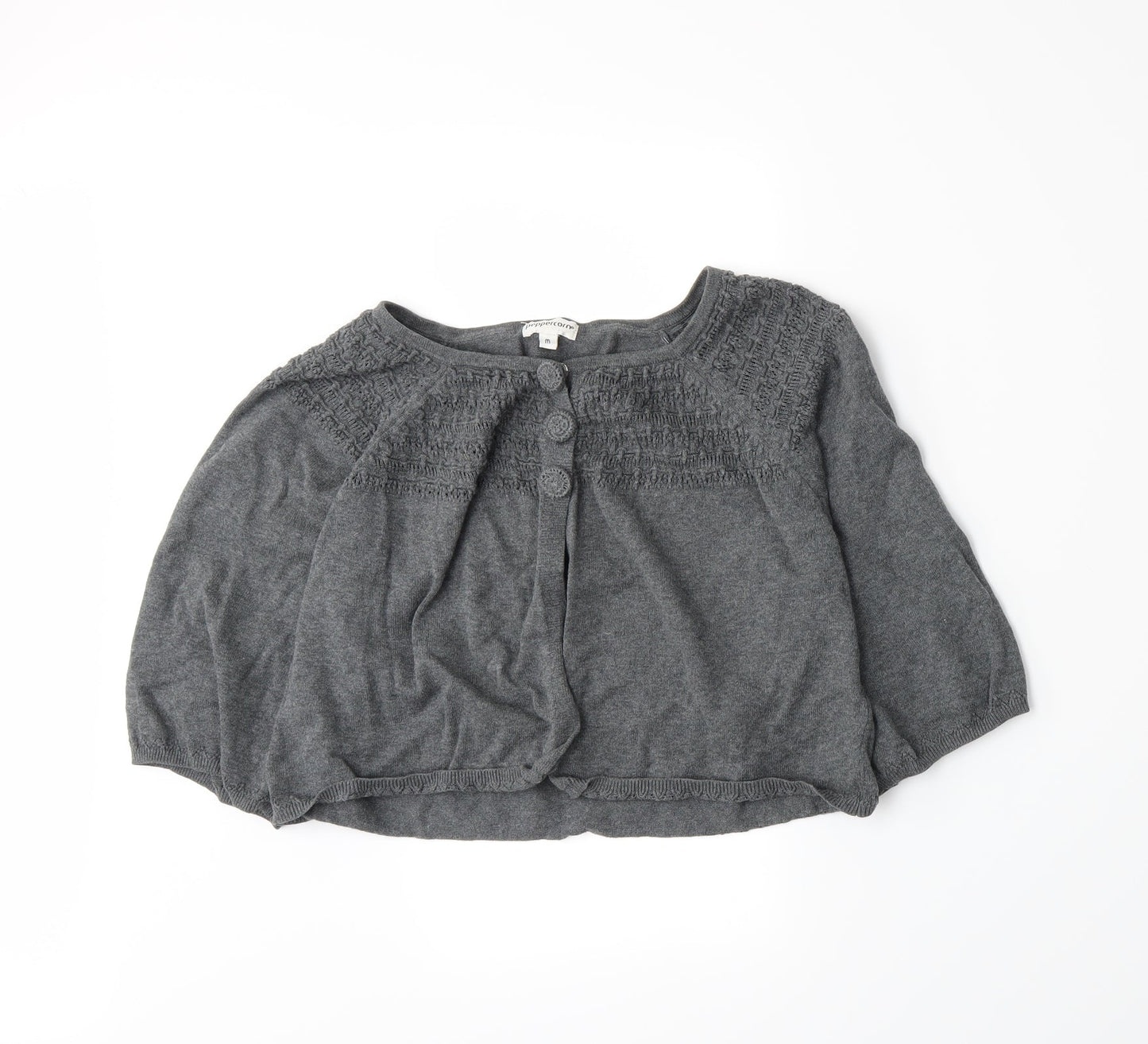 Peppercorn Womens Grey  Knit Cardigan Jumper Size M