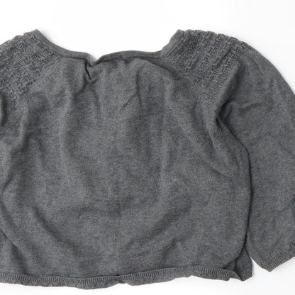 Peppercorn Womens Grey  Knit Cardigan Jumper Size M