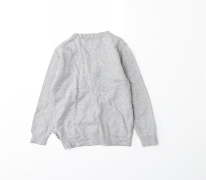 Primark Womens Grey  Knit Cardigan Jumper Size S  - Ages 4-5
