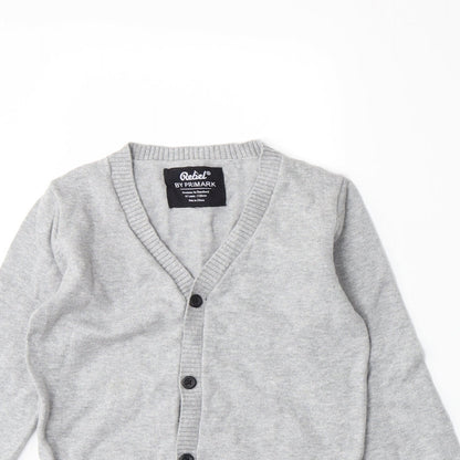 Primark Womens Grey  Knit Cardigan Jumper Size S  - Ages 4-5
