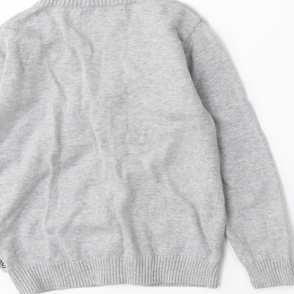 Primark Womens Grey  Knit Cardigan Jumper Size S  - Ages 4-5