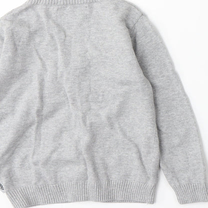Primark Womens Grey  Knit Cardigan Jumper Size S  - Ages 4-5